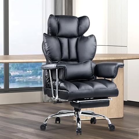 rattantree Ergonomic Office Desk Chair with Footrest Cover