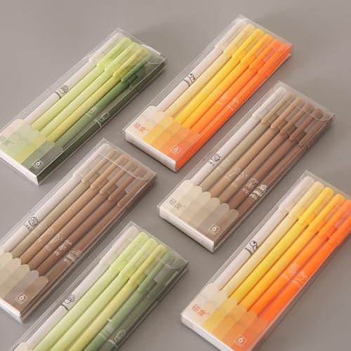 Set de 6 bolígrafos roller en degradé Morandi tinta negra miniatura 3