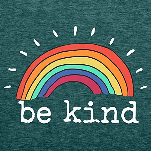 Be Kind Shirts Women Rainbow Graphic Tees Funny Inspirational Saying Casual Positive Short Sleeve Tops Shirts3