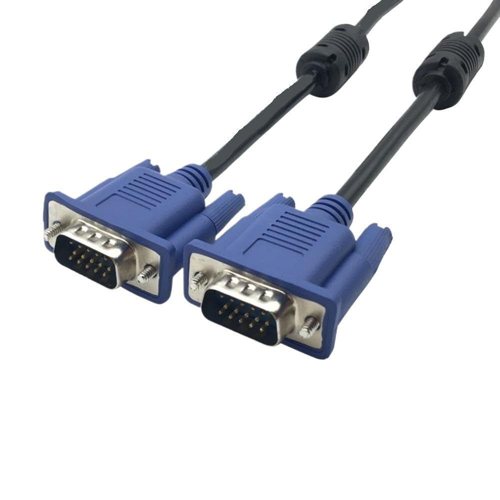 Câble VGA 1,5 m - Large application pratique - Plug Play - VGA mâle vers mâle - Câble de connexion VGA
