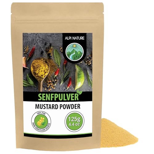 Alpi Nature Senfmehl gelb weiß 125g Senfpulver Senfkörner gemahlen gelbe Senfsamen gemahlen
