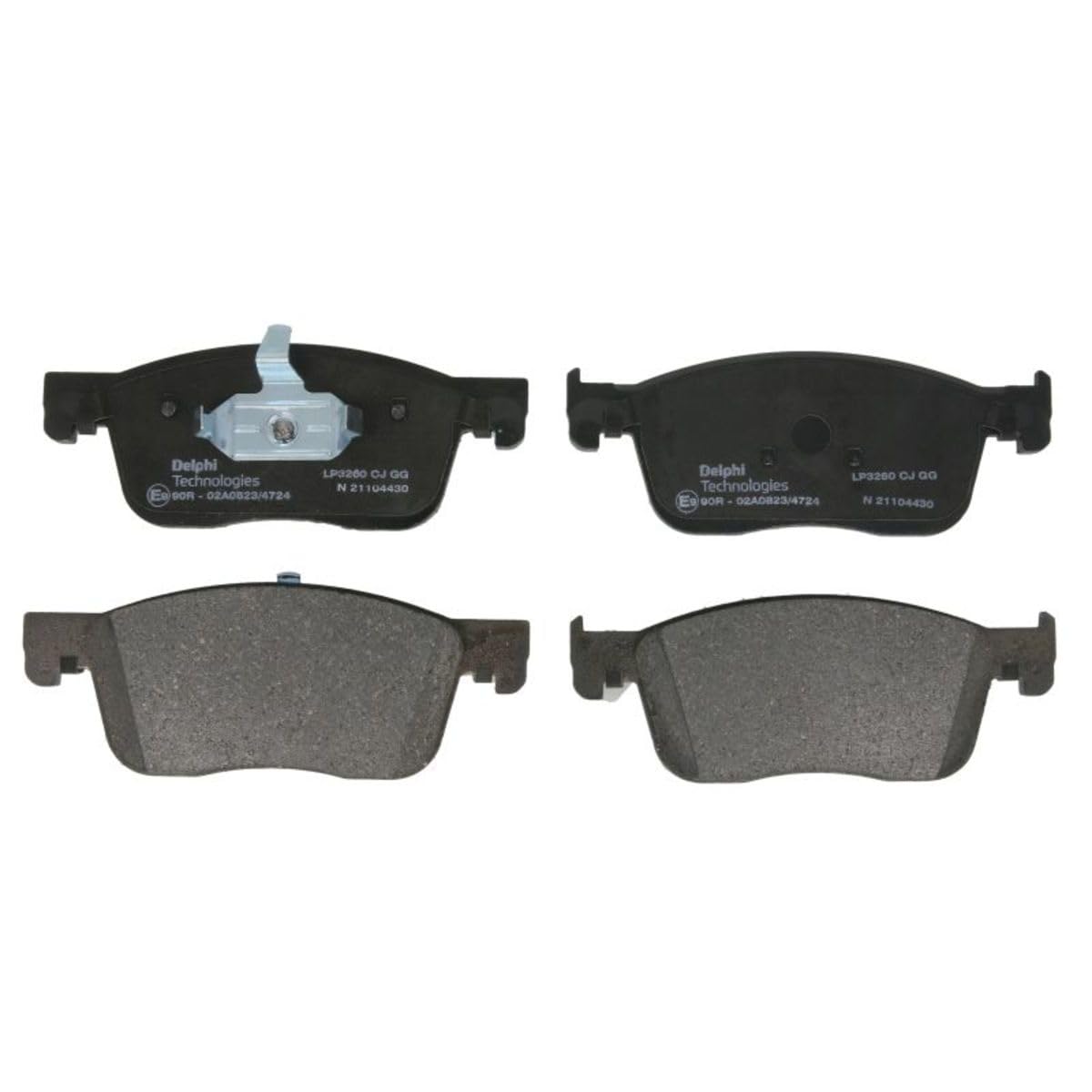 Delphi Kit Pastiglie Freni Non Predisposto Per Visualizzazione Avviso Usura Senza Accessori LP3260-image