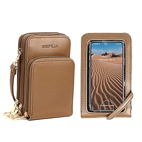 Image of Crossbody Cellphone Purse Women Touch Screen Bag RFID Blocking Wallet Handbag Shoulder Strap