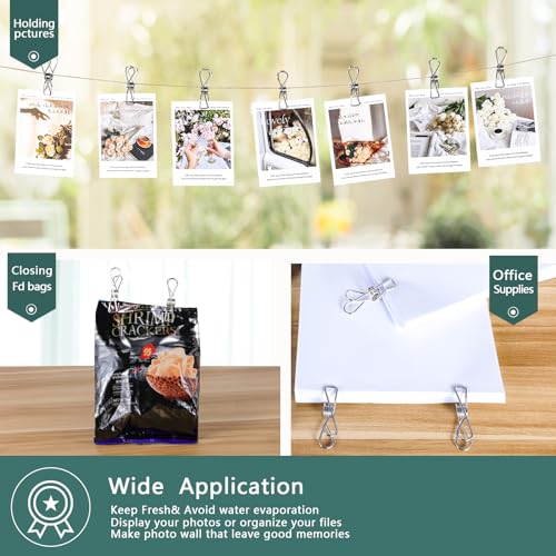 Phydelu FDL0001 50Pcs) Stainless Steel Laundry Clothes Pins Heavy Duty Outdoor, Clothespins For Hanging Clothes, Metal Clips thumb #4