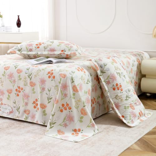 Image of Dew Cotton Bedsheet for Double Bed 160 TC 250 x 225 CM, Beige