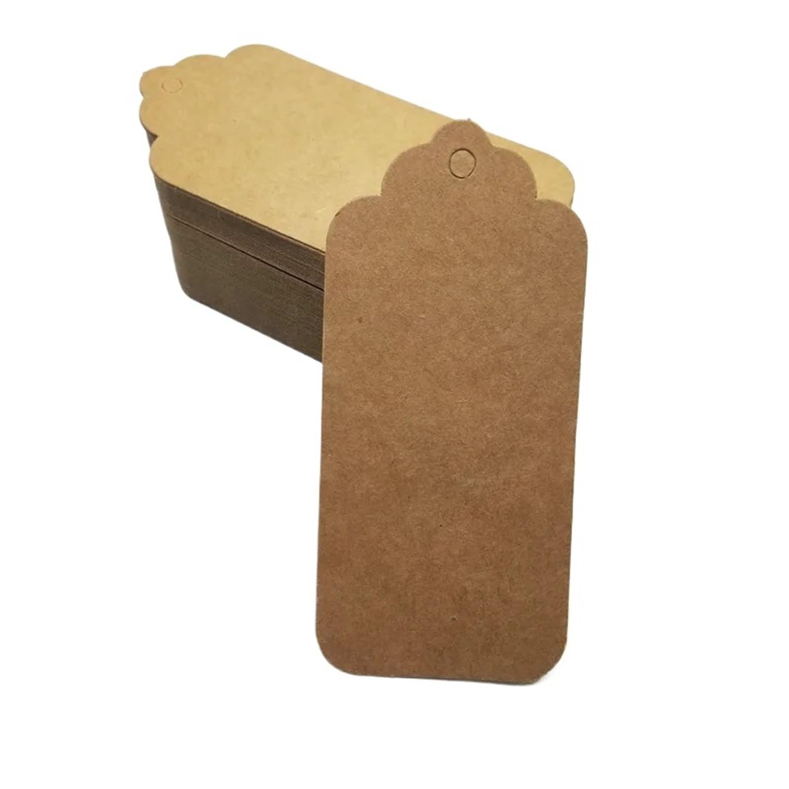 500pcs Kraft Paper Tags with Strings Handmade with Love Hang Garment for Gift Display Packing Label Card for Wedding Favors(Brown)