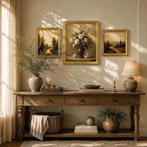 Image of VIOLABBEY 12x18 Picture Frame Gold, Vintage Photo Frame for Wall or Tabletop Display, Classic Design for Office Home Decor, Fits 12x18 Pictures
