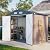 Aoxun 6' x 8' Storage Shed Outdoor Steel Garden Utility Cabinet with Lockable Door Waterproof & Rust-Proof for Yard, Patio, Backyard, Garden (Brown)