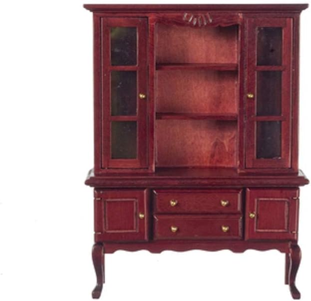 Town Square Miniatures Dolls House Miniature Dining Room Furniture Large Mahogany Queen Ann Dresser