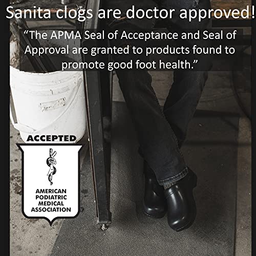 Sanita Estelle Patent Leather Clogs For Women - Arch Support, Open-Back, Adjustable, Apma-Approved Slip-On Mules - Green, Womens 8.5-9 #TOP4