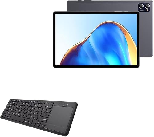 BoxWave Teclado compatible con Chuwi HiPad XPro - Teclado MediaOne con TouchPad, teclado USB de tamaño completo PC TrackPad inalámbrico - Negro