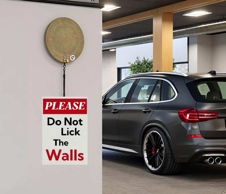 Funny 'Do Not Lick Walls' Metal Sign - Vintage Decor, Use Code 2CVWNTD7 - Image 4