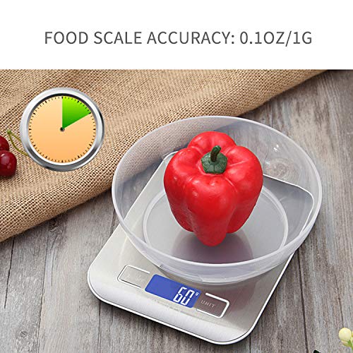 KKmoon Balança alimentar de 11 lb Balança de cozinha digital Display LCD Peso da escala KG G oz ml e