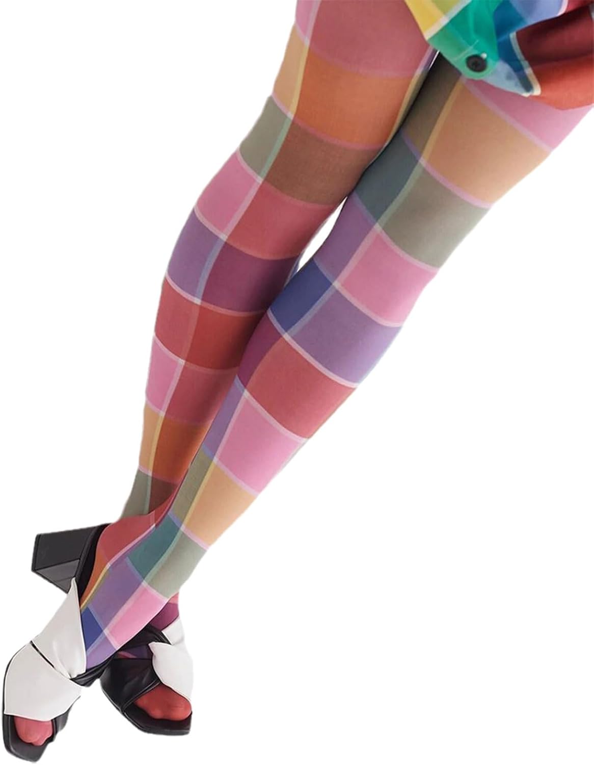 NUFIWI Women Sexy Sheer Patterned Tights Leggings Pantyhose Stockings Colorful Y2k Funky Tights Vintage 90s Streetwear - Image 2