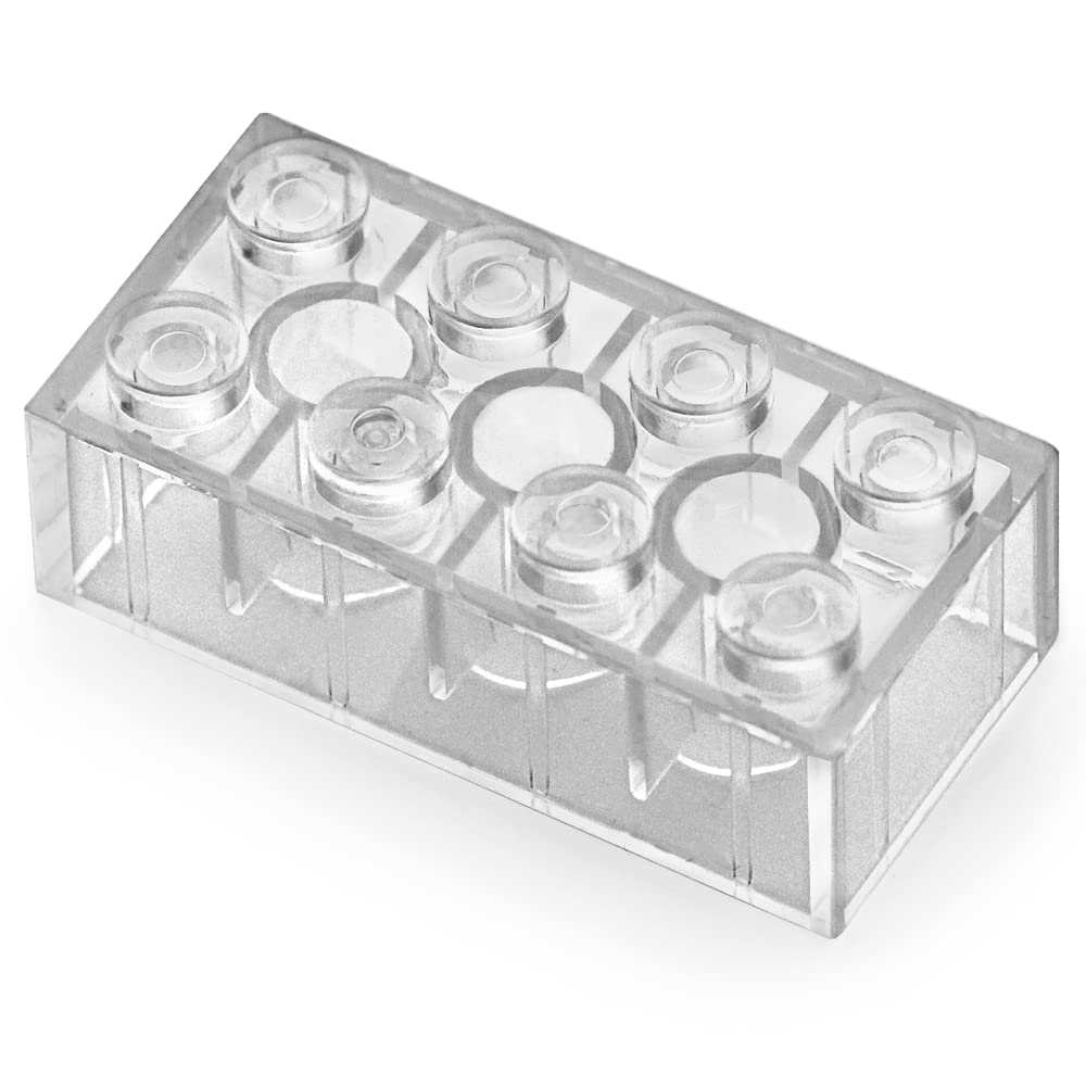 Feleph 100pcs 2x4 Bricks Transparent Pieces Clear Parts Classic Building Kit Creative Play Set Blocks Toy Basic Accessories Compatible with 3001 Major Brands-image-28