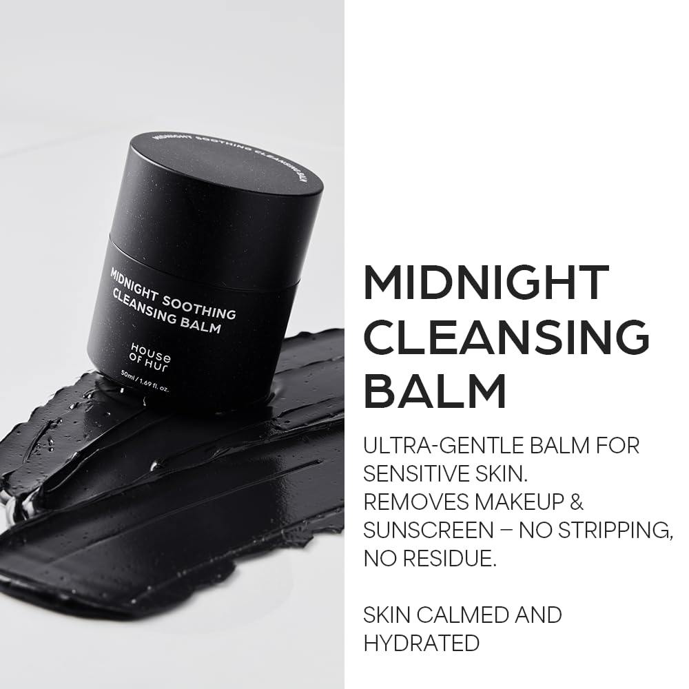 House of Hur Midnight Soothing Cleansing Balm 50 ml - Baume Démaquillant Apaisant et Hydratant pour Tous Types de Peau