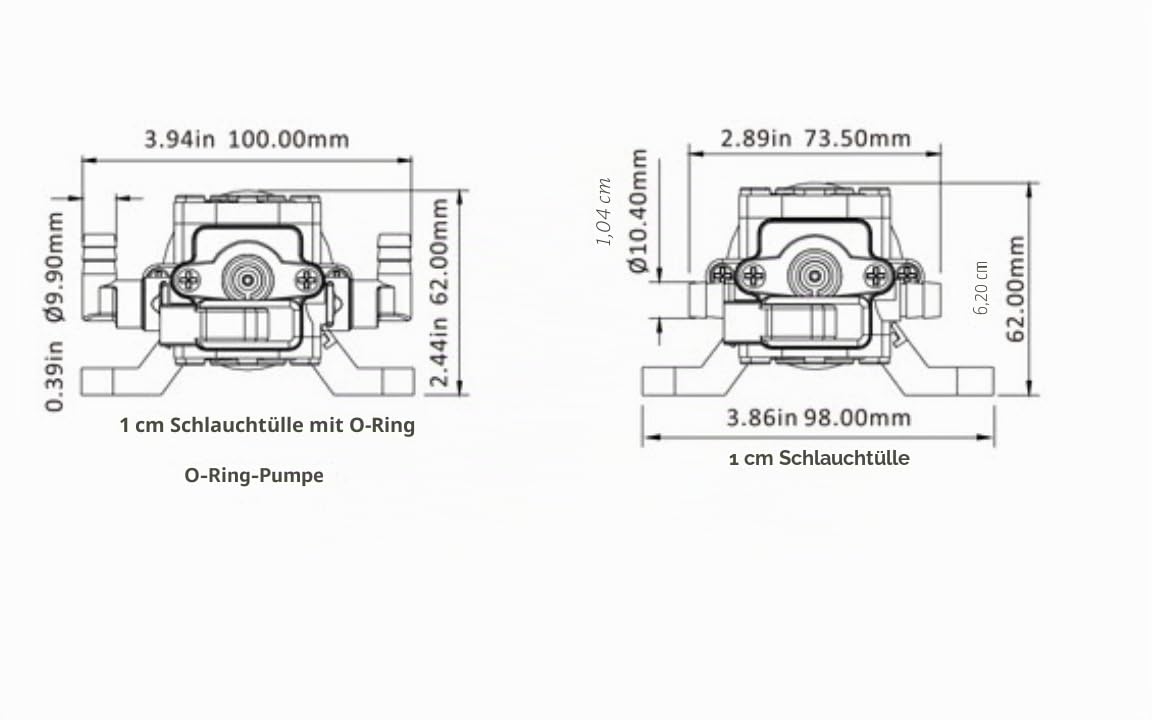 LIGHTEU®, Seaflo DC 12V 4,3 l/min 2,4 bar 21S Selbstansaugende Membranpumpe für Wasser bei Bedarf für Wohnmobil, Yacht, Garten, Camper