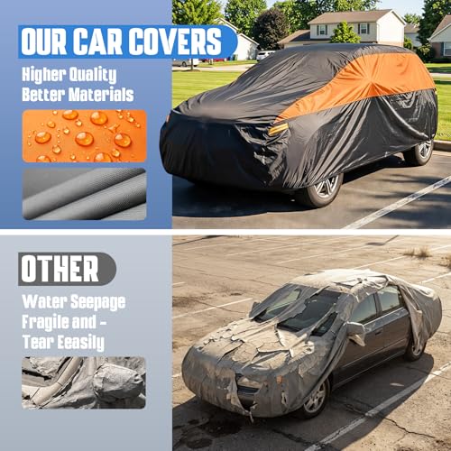 Image of GUNHYI Cadillac Car Cover Custom Fit Cadillac SRX (2010-2016) Waterproof All Weather for Automobiles, Lightweight Full Exterior Cover Outdoor Sun UV Rain Dust Snow Wind Protection.