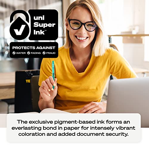 Uni-Ball Spectrum Retractable Gel Pen 5 Pack In Black With 0.7Mm Medium Point Pen Tips, Uni-Super Ink Is Smooth, Vibrant, And Protects Against Water, Fading, And Fraud #TOP3