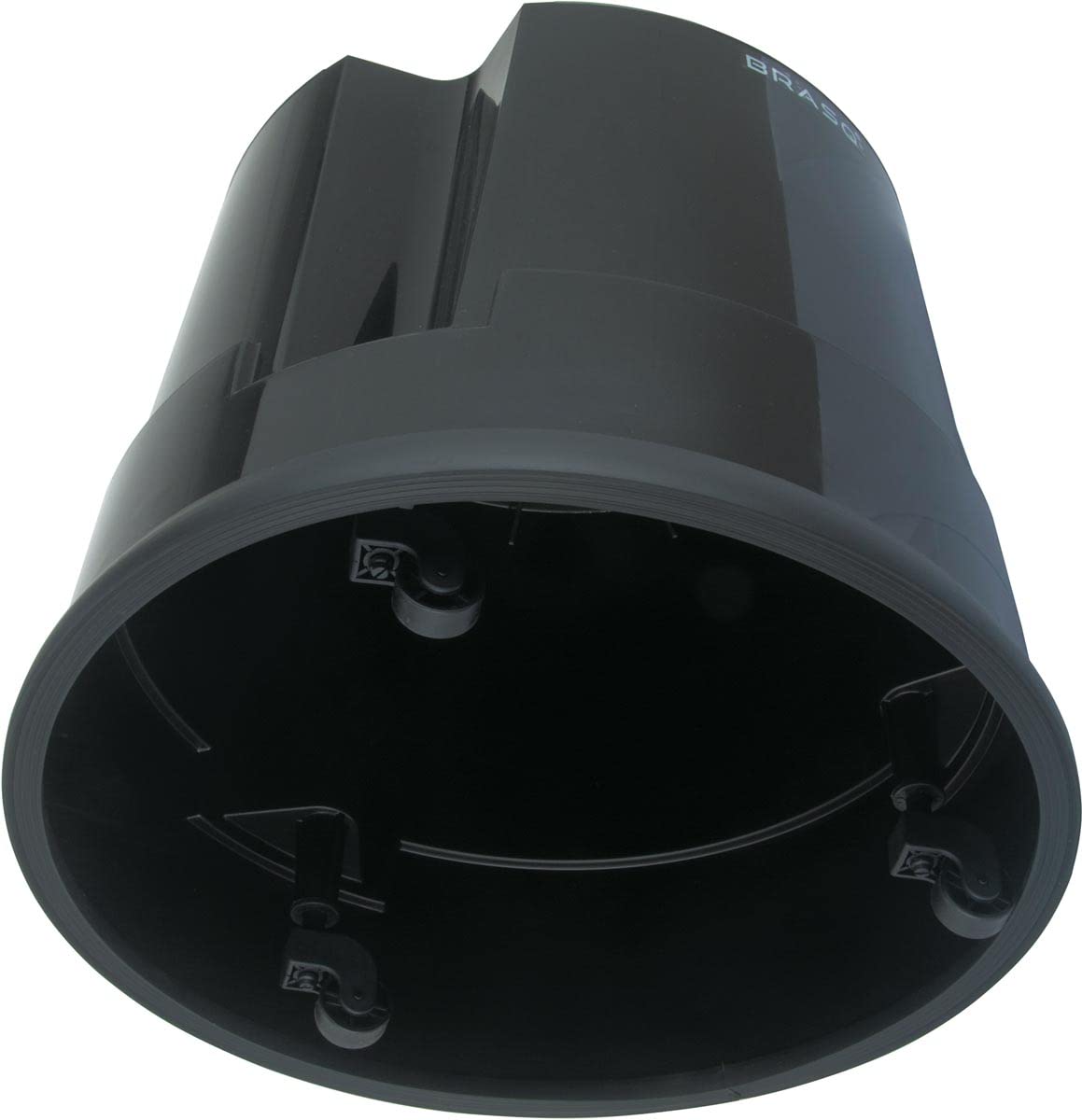 Tritthocker mit Rollen ST100 Comfort, Elefantenfuß, hergestellt aus hochwertigem Polypropylen, mit einklappbaren 3 Rollen, 30 cm hoch, Trittrollhocker grau, belastbar bis 150 kg (schwarz)