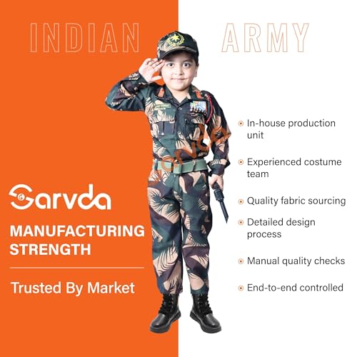 Image of Sarvda Kids Fancy Dress Costume Set | Police, Army Soldier, Pilot, Doctor, Subhash Chandra Bose & Community-Helper Outfit for Boys & Girls