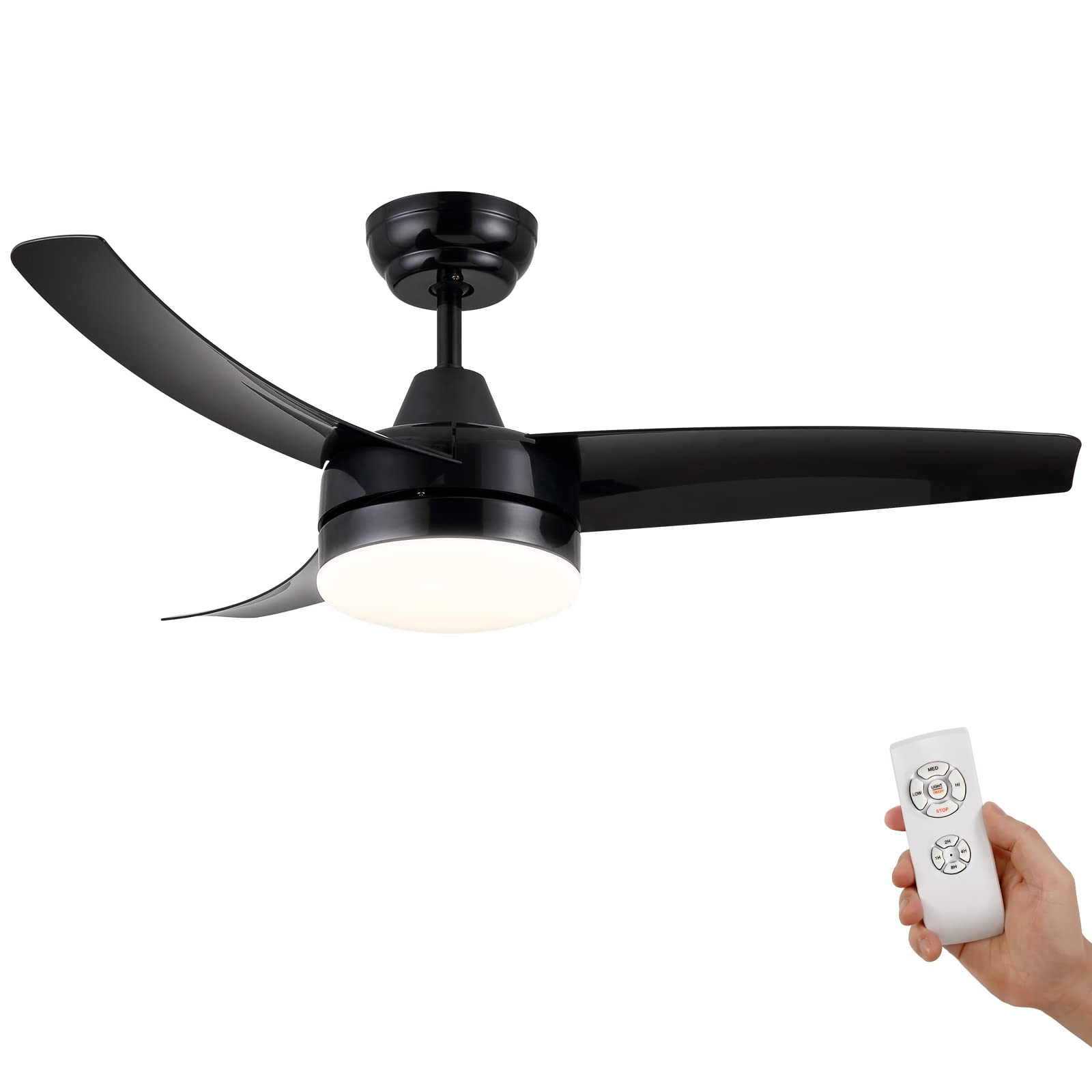Photo 1 of (NON-REFUNDABLE) Ceiling Fans with Lights, Black Ceiling Fan, 42 Inch Modern Ceiling Fan with Remote Control