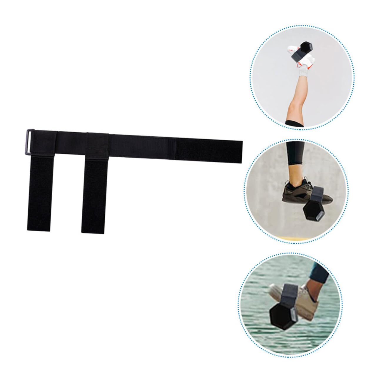 Yardwe 4 Stück Hantelgurte Befestigen Fuß Fallen Band Fesselriemen Dip-gürtel Fitness-hantel Plantar Pilates Gewichthebergurte Fitnessstudio Verstellbare Hanteln Drücken Kabel Black Nylon