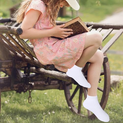 Bemeol Girls Socks 12 Pairs Ankle Socks Girl Athletic Cotton ow Cut Sock for Little Big Kids4