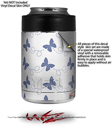 Miniatura 2 de Mariposas pastel azul sobre blanco – Calcomanía estilo adhesivo para Yeti Rambler Colster y RTIC Can (enfriador no incluido)