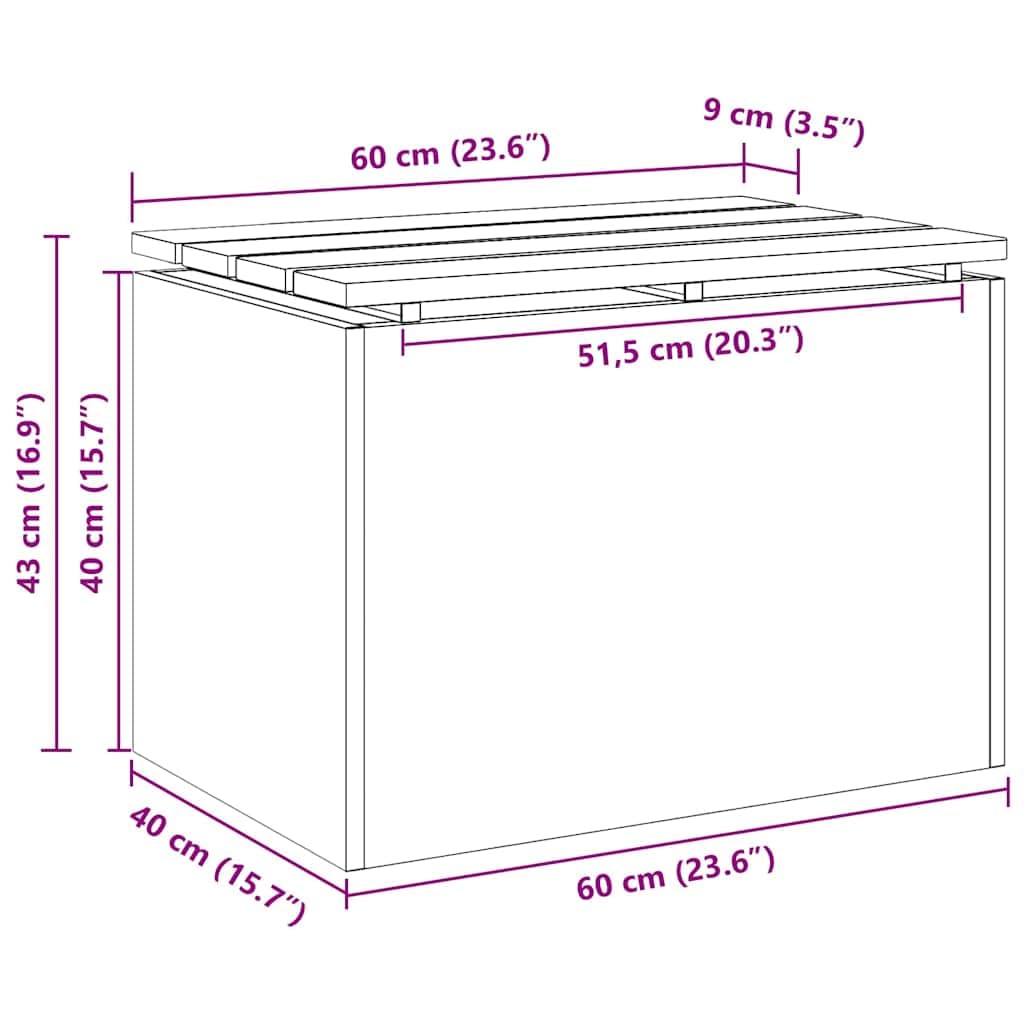 VidaXL Panchina da Giardino Acciaio 60x40x43 cm 1 Posto