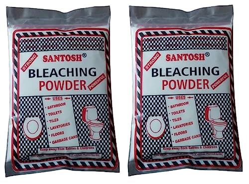 Image of Santosh Powerful Bleaching Powder 2KG - Pack of 2 For Household & Kitchen Cleaning | Disinfectant to Kill Fungus, Germs, Bacteria | Floor Cleaner | Toilet Cleaner | Overhead Tank Cleaner | Mori Powder