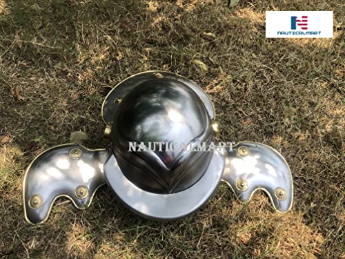 Armor Roman Trooper Helmet, Medieval Metal Replica Helm, Roman Centurion Officer Helmet, Wearable Armor Historical Centurian Helmet, Medieval Costumes Helm Armor Sca Larp Replica #TOP5
