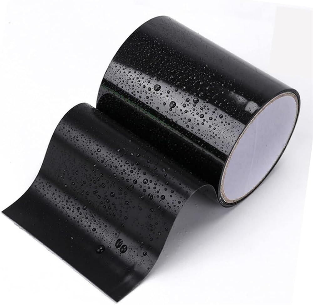 YARDHOBI Self-Fusing Silicone, Hose Repair Tape, Waterproof Tape, Water Leak Seal Tape, Heavy Duty and Leak Proof Rubber Hose Tape, for Repairing Holes Cracks Pipes Gaps Roof (4 x 59Inch, Black)