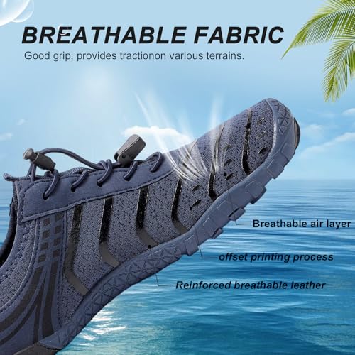 Image of Voyabarefoot Shoes for Women Men 2026 Upgrade Wide Toe Box Barefoot Hiking Sandals,Non-Slip Adjustable Water Shoes for Beach Walking Travel, Comfortable Slip On Walking Shoes