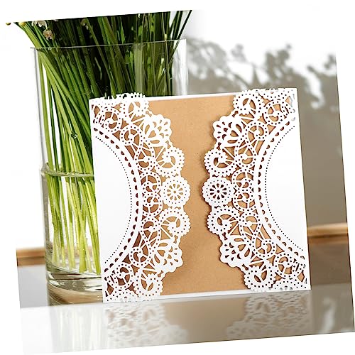 Amosfun 10 Pçs Convites De Casamento Porta-Convite Convite De Noiva Cartões De Convite De Festa De C