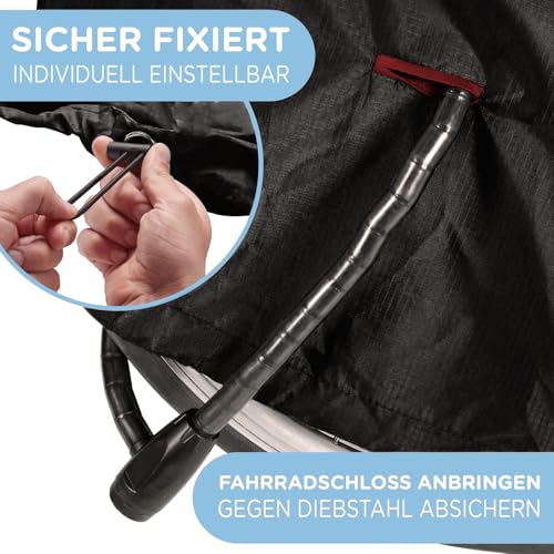 Jubi® Faltgarage Fahrradanhänger zweisitzer/einsitzer und absolut wetterbeständig| Abdeckung Fahrradanhänger universell perfekt anpassbar (Schwarz)