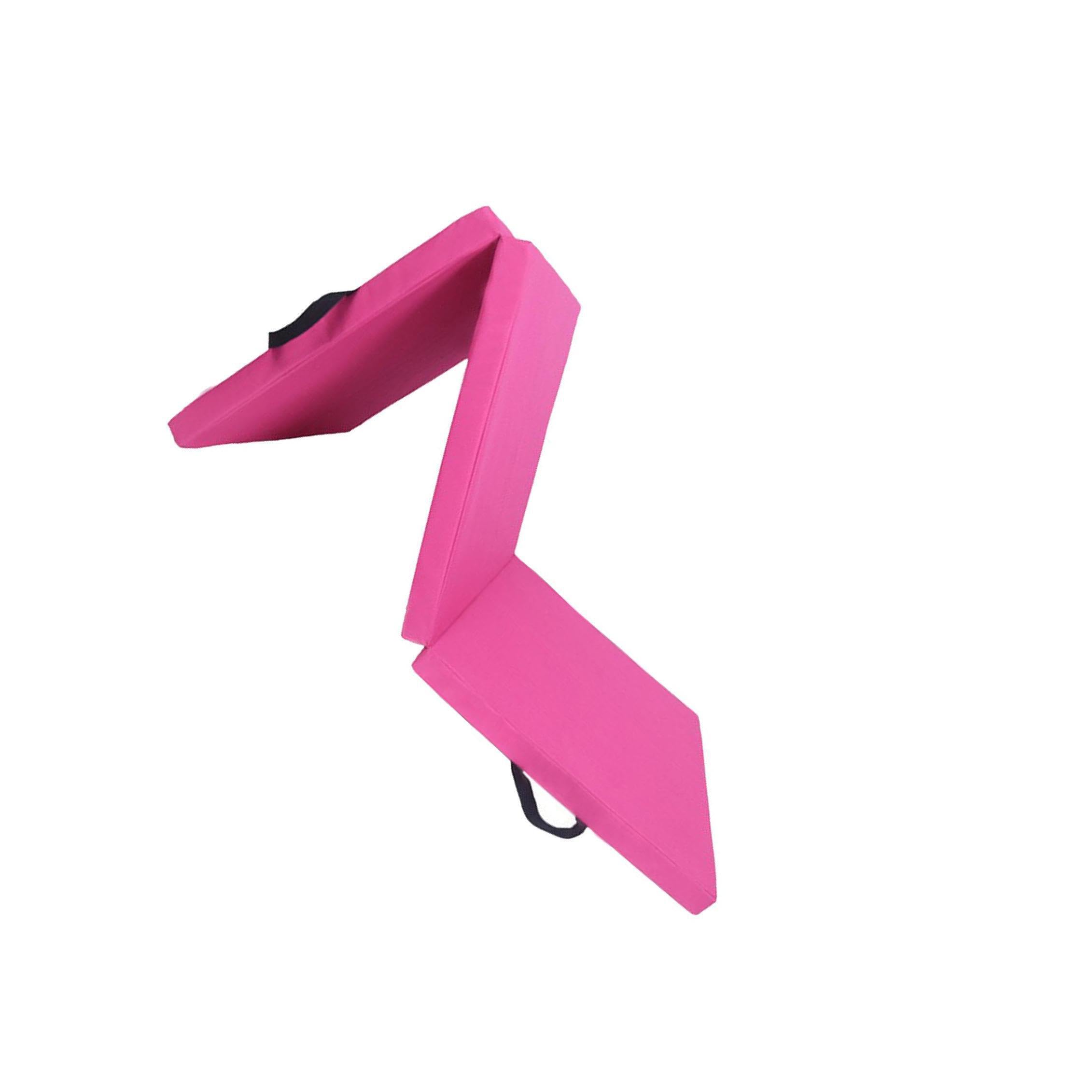 Esterilla de yoga plegable portátil para fitness, impermeable, con tres pliegues, ideal para viajes y entrenamientos. Ideal para yoga, viajes,