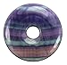 Produktbild Lebensquelle Plus Bunter Fluorit Edelstein Donut | Ø 40 mm Edelstein Regenbogenfluorit Anhänger