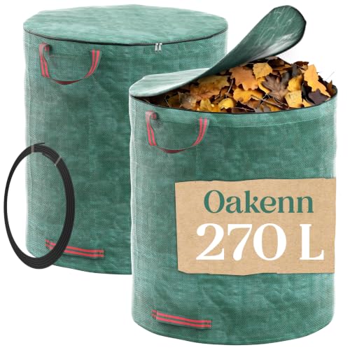 Oakenn - 2 Sacos de Jardín 270 L con Tapa - SJC272