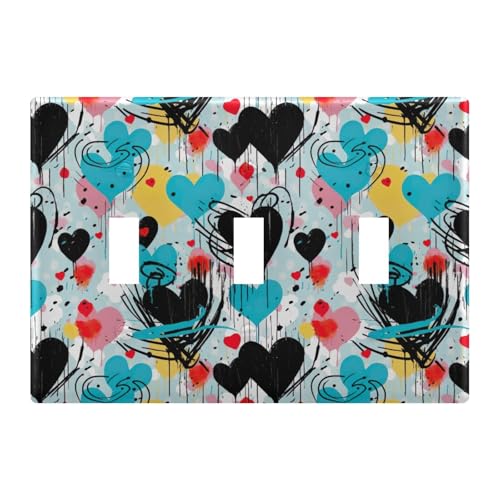 Light Switch Cover Wall Plates for Electrical Outlets 3 Gang 202a8563