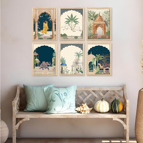 Image of Pichwai paintinng framed wall Painting for Living Room Bedroom Office Room Decor - Frame for Home Decor and Wall Decor (Design 5, 13x17 inch, Standard Packaging)