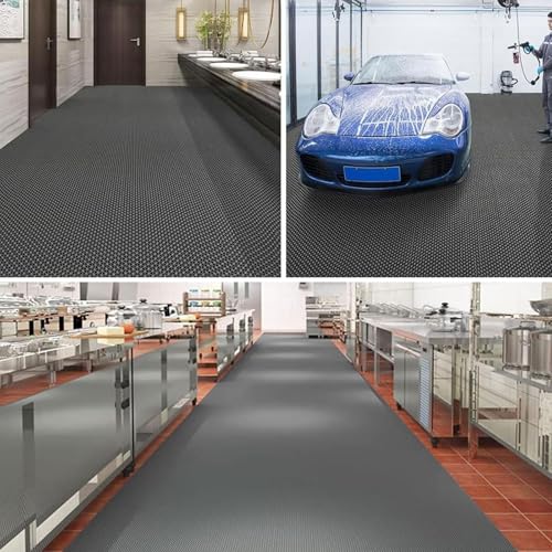 Rouleau de tapis antidérapant pour piscine extérieure, tapis de drainage en caoutchouc pour garage, restaurant, bar, salle de bain, terrasse - 5 m