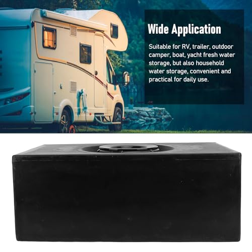 Image of RV Water Holding Tank 8 Gallons Leakproof Impact Resistance Black for RVs Trailers s Boats, RV Water Storage Tank, Leak Proof, for Trailer Boat Yacht