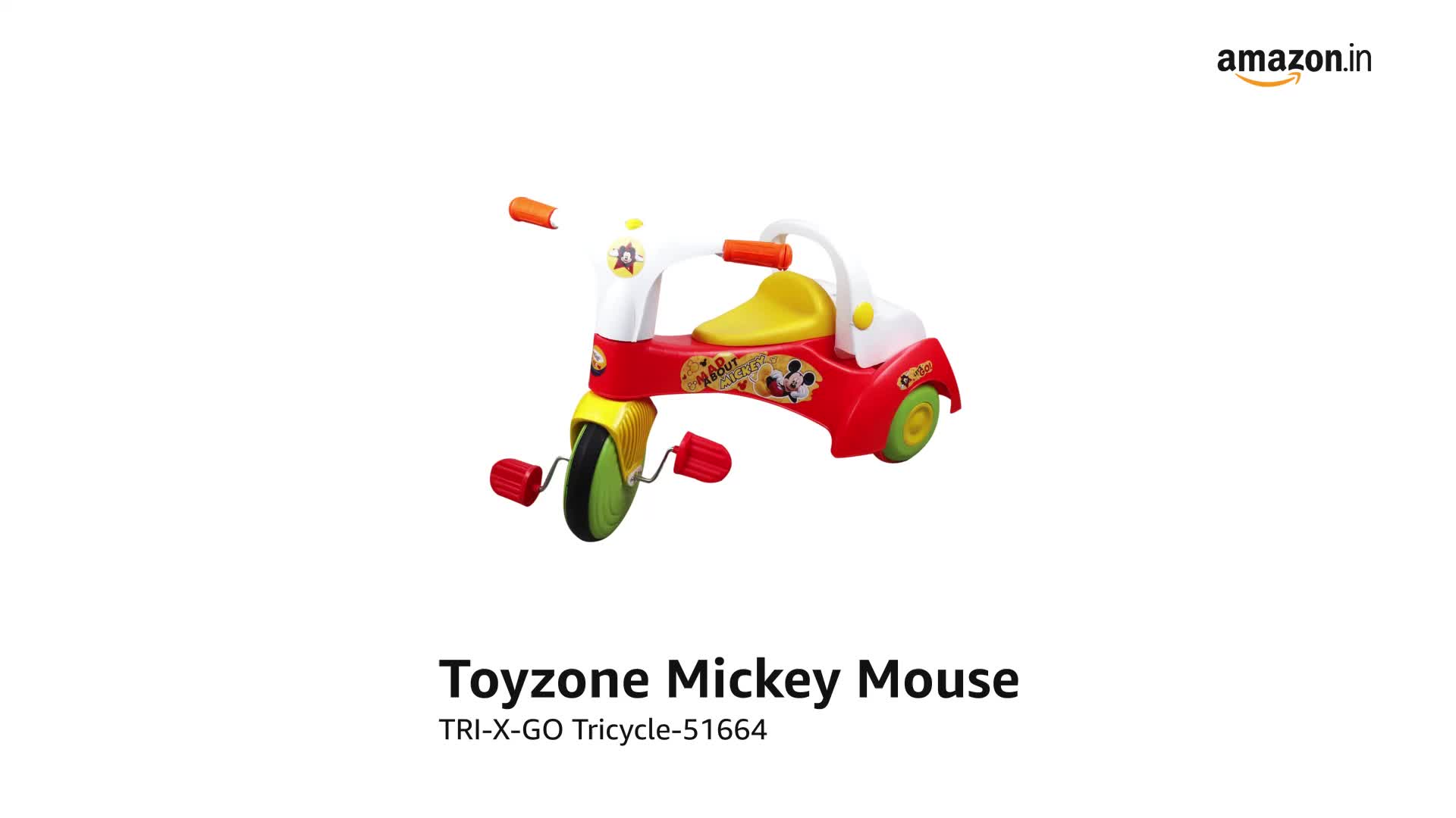 Toy Zone Mickey Mouse-Tri-X-Go Tricycle-51664 |Kids Cycle|Baby