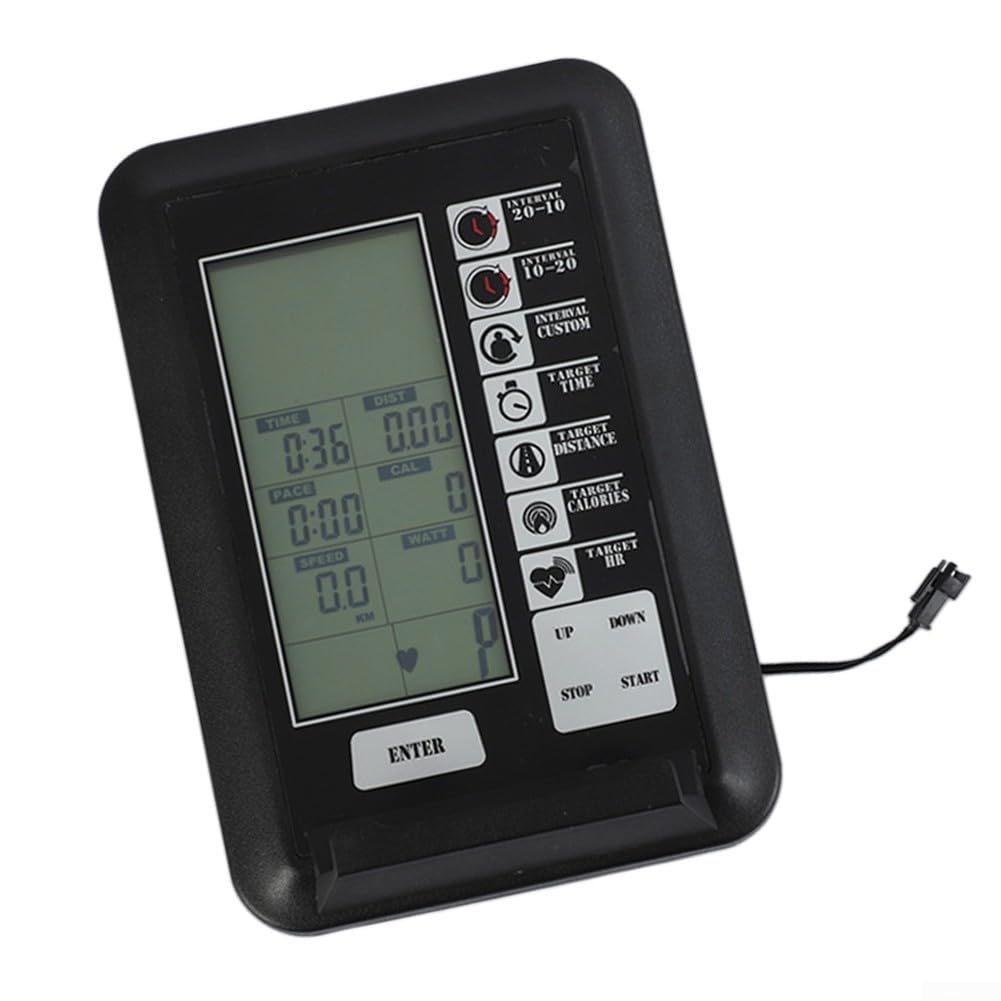 Monitor multifunzione per cyclette con tachimetro, scansiona tempo, distanza, calorie e frequenza cardiaca per un allenamento ottimale