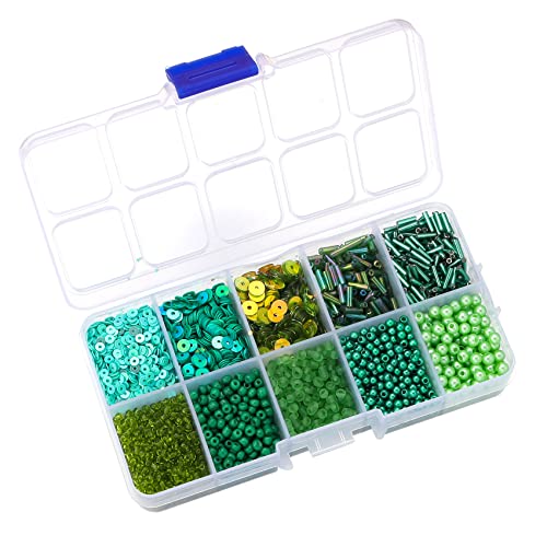 Opiniones y reviews de Fabricación de abalorios y bisutería los más recomendados. 46 Hiswan - abalorio variadas para hacer joyas, abalorio de tubo de corchete de semillas de vidrio, lentejuelas sueltas, varios tamaños para manualidades, costura, fabricación de...