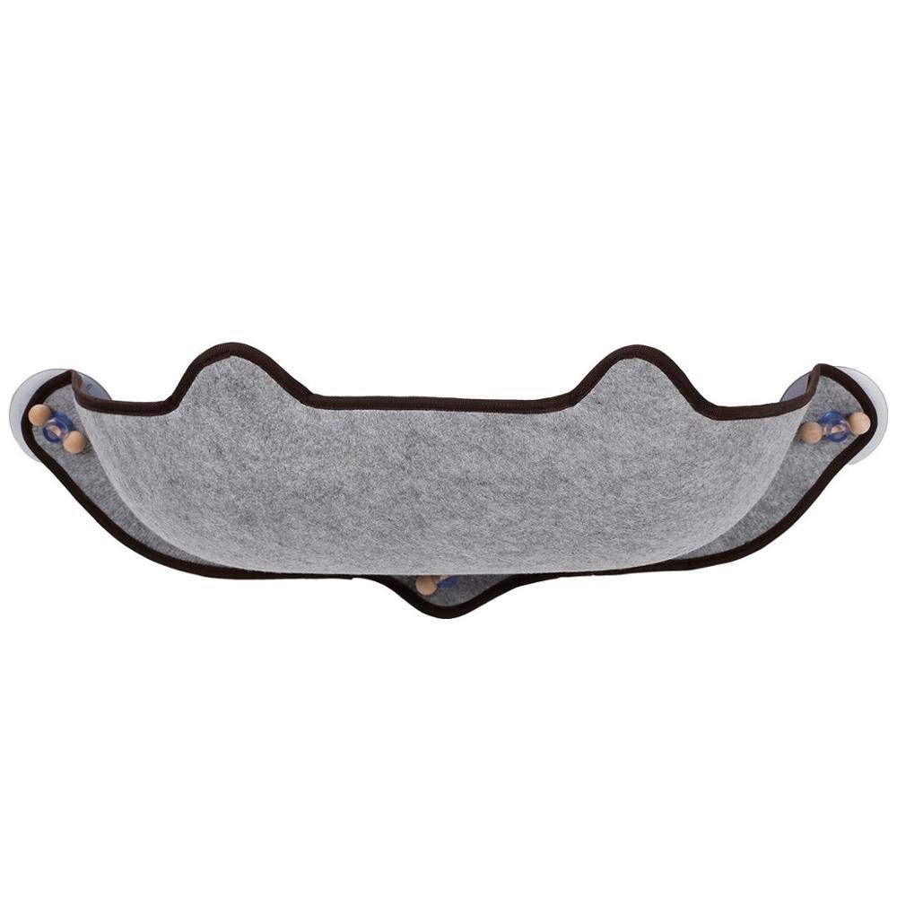 Katzenhängematte Haustier Hängende Betten Sunny Window Seat Mount Hängematte Window Lounger Mit Saugnäpfen Regal Warm Sitzbetten 1St Grau