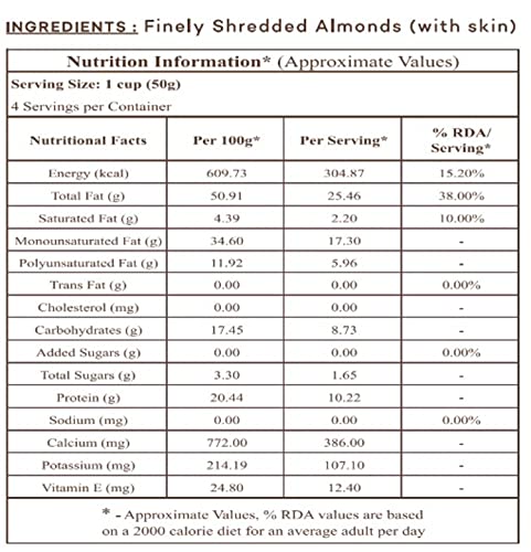 Image of Nutriplato-enriching lives Unblanched Almond Flour Vegan | Crushed Badam [Keto-Friendly, Naturally Protein-Rich, Unblanched (with Skin) Almond Fine Powder] Pouch, 200 g