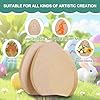 Unfinished Easter Egg Wooden Cutouts With 32.8ft Rope Easter Egg Shaped Table Signs,Craft Tags, Wood Slice Ornaments for Spring Home Shelf Tiered Tray Decor Classroom DIY Art Craft Party Supplies,6Pcs #2