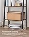 VASAGLE Ladder Shelf, 5-Tier Bookshelf, Storage Rack, Bookcase with Steel Frame, for Living Room, Home Office, Kitchen, Bedroom, Industrial Style, Rustic Brown and Ink Black ULLS45X
